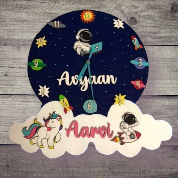 Kids Customized Home Decor Wall Clocks