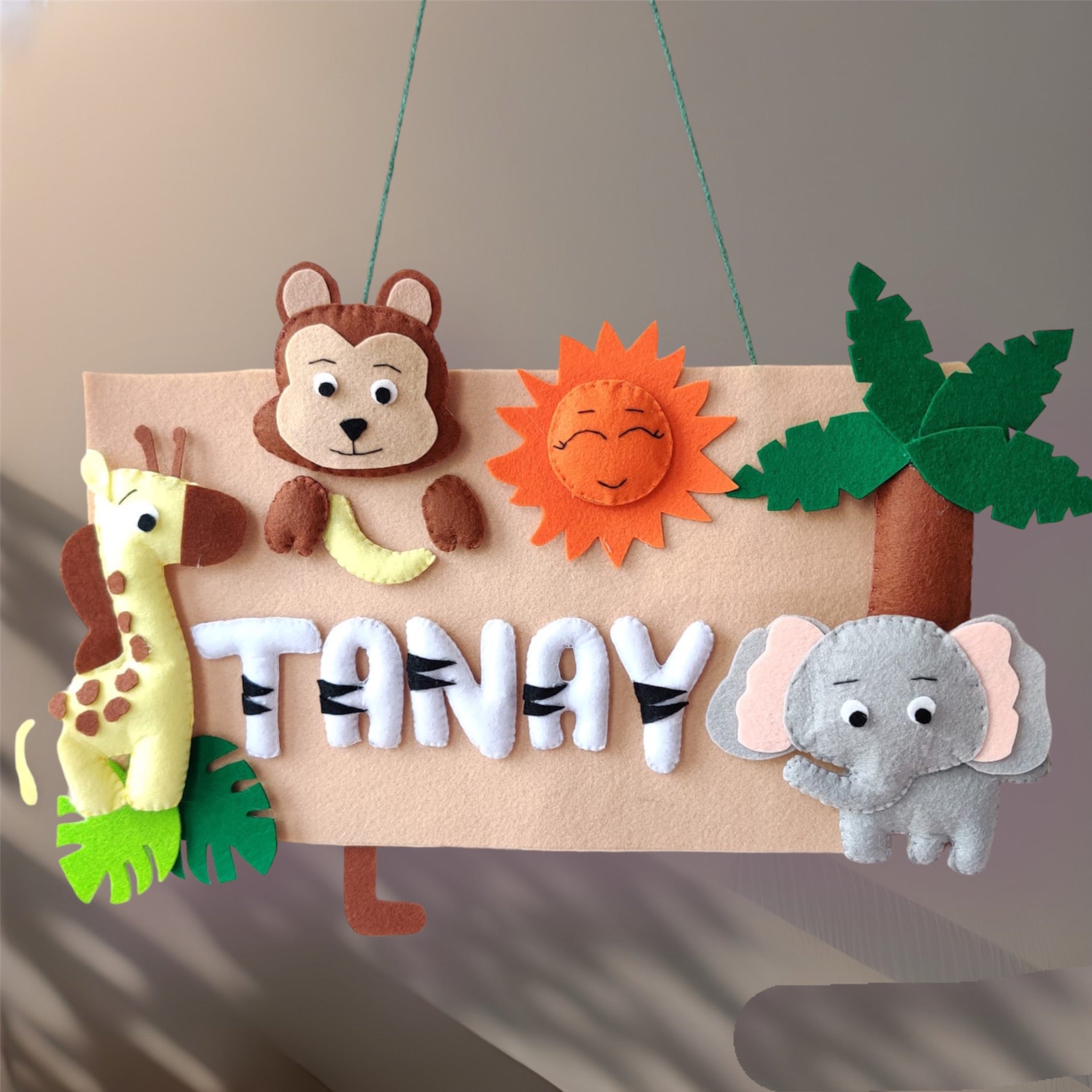 Animal Love Customized Name Plate Wall Hanging