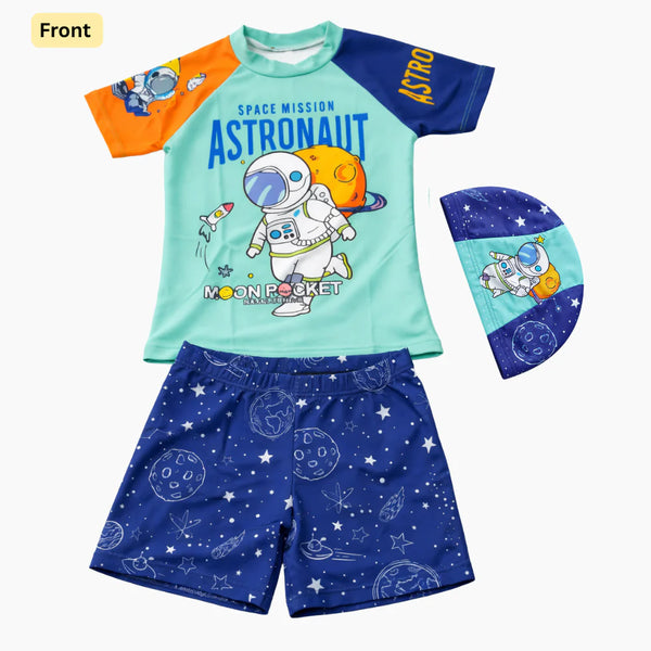 2 pcs Little Space Explorer Swim Set with Cap
