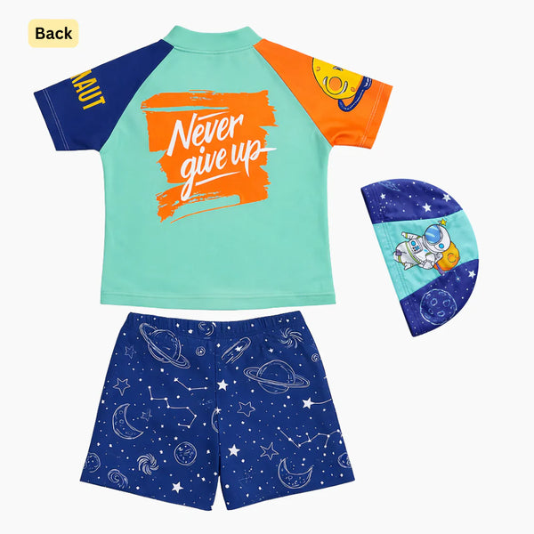 2 pcs Little Space Explorer Swim Set with Cap