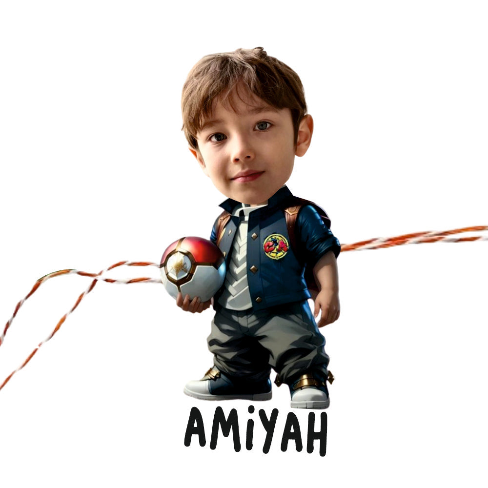 Personalised Caricature Rakhi - Pokemon