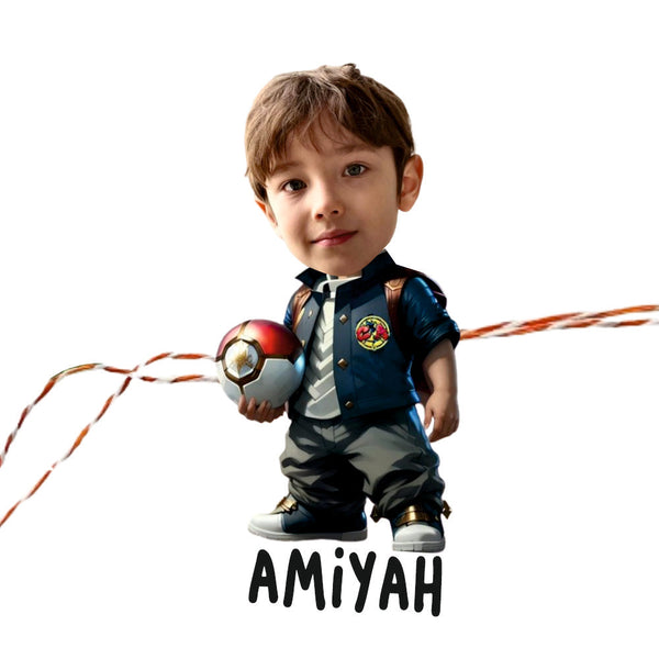 Personalised Caricature Rakhi - Pokemon