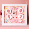 Newborn Hand and Foot Casting Photo Frame-Pink