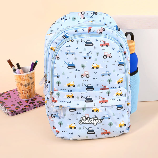 Customized Vehicle Printed Kids Backpack