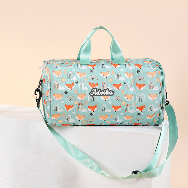 Fox Personalized Kids Duffel Bag