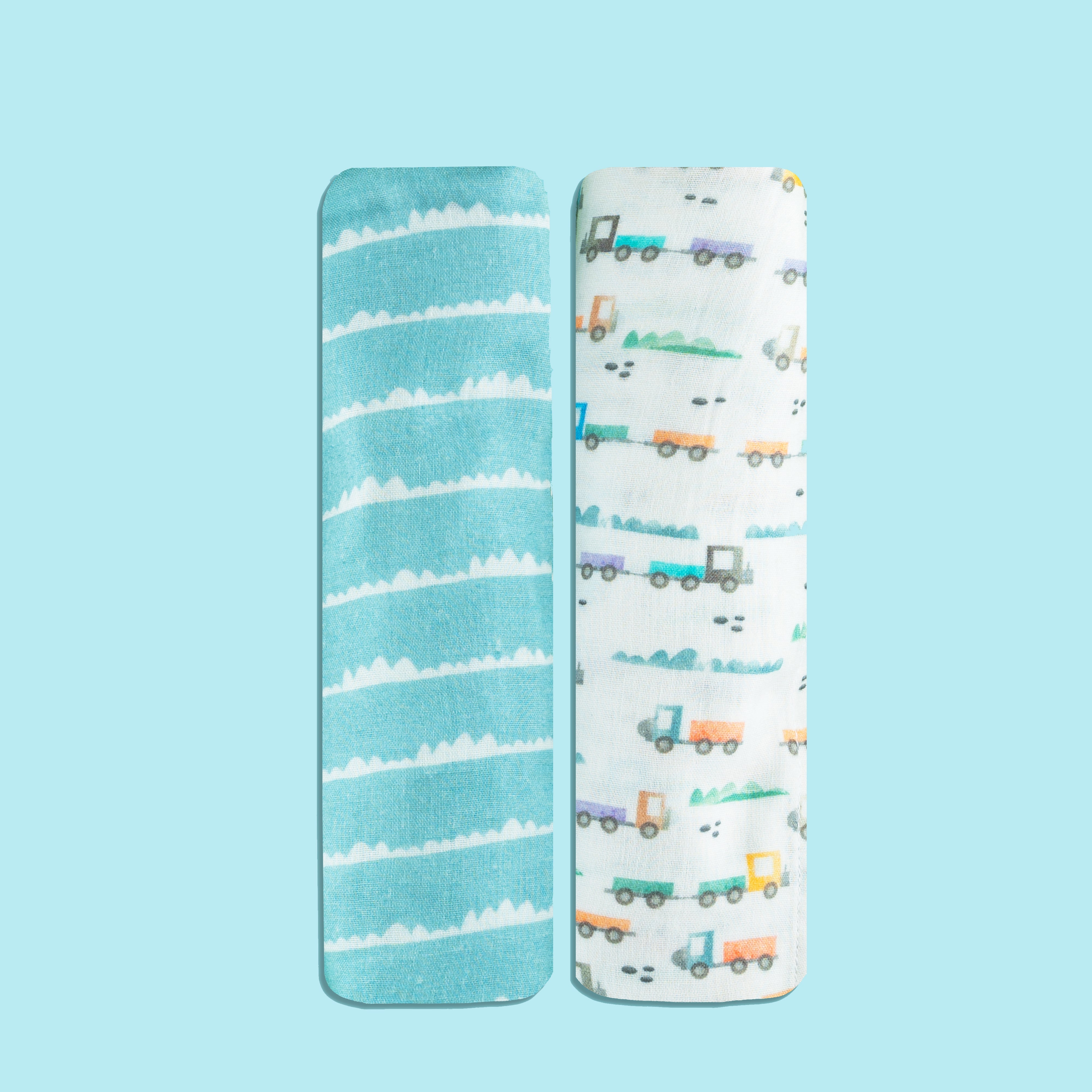 Traffic Jam Organic Muslin Swaddle-2 Pcs