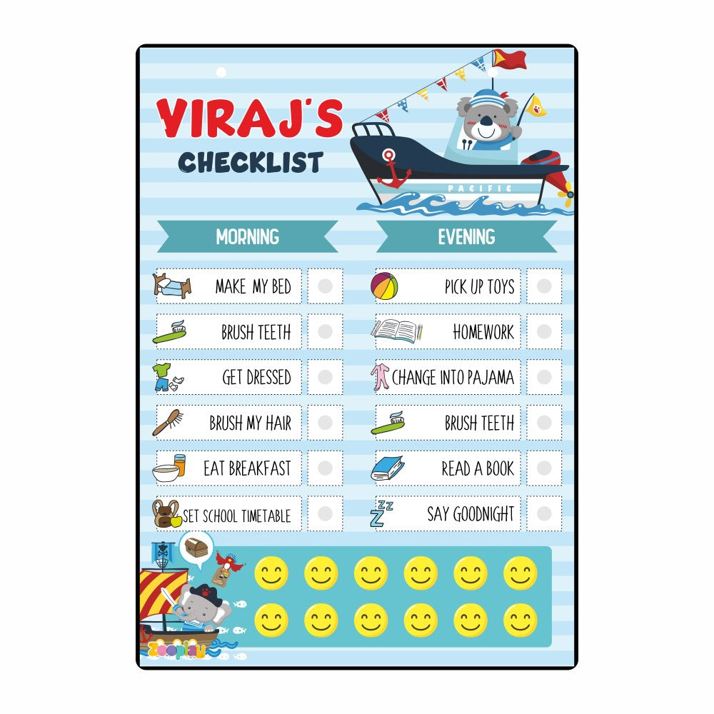 Daily Reward Chart Personalised  –  Sailor