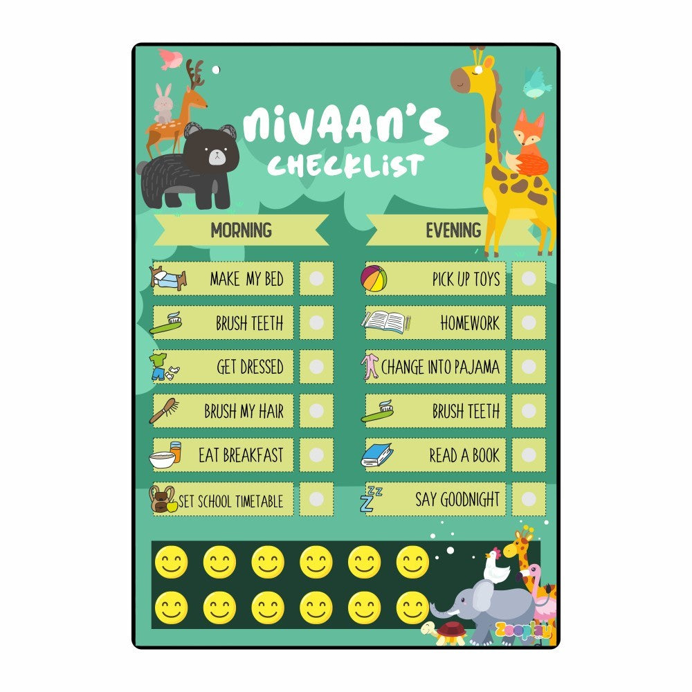 Daily Reward Chart Personalised  – Wild adventures