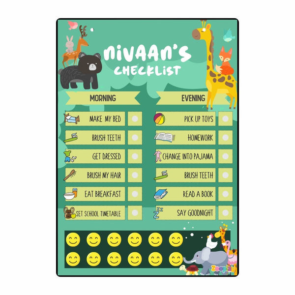 Daily Reward Chart Personalised  – Wild adventures