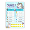 Daily Reward Chart Personalised  – Unicorn Sparkle