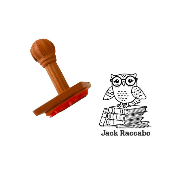 Book stamp - Reading Owl