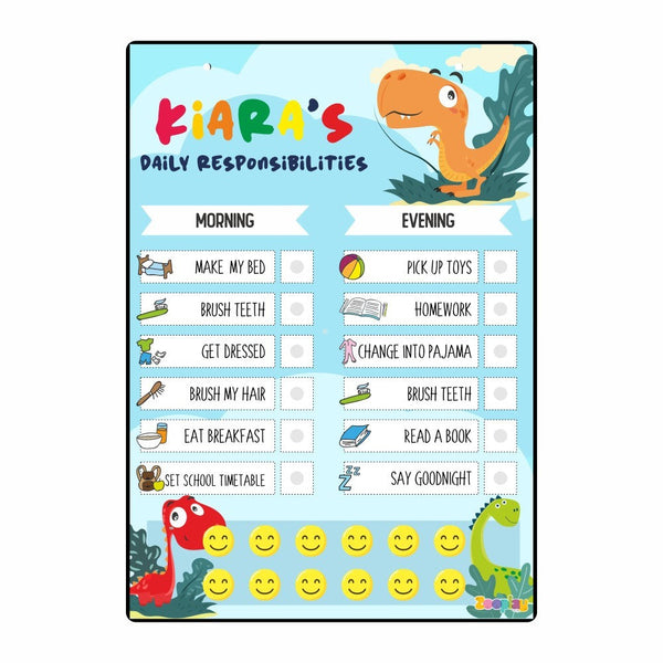 Daily Reward Chart Personalised  –  Roar and explore