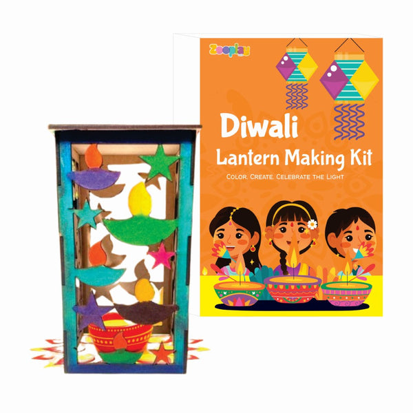 Kids' DIY DIwali Wooden Lantern Making Kit