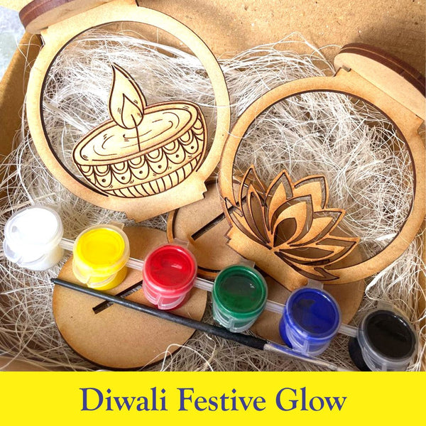 Festive Glow DIY diya stand painting kit-  – Craft Your Own Festival Magic!
