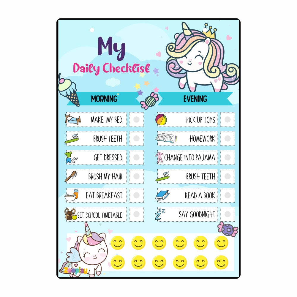 Daily Responsibility Chart  –  Unicorn Sparkle