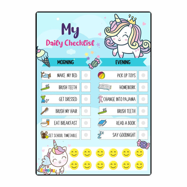 Daily Responsibility Chart  –  Unicorn Sparkle