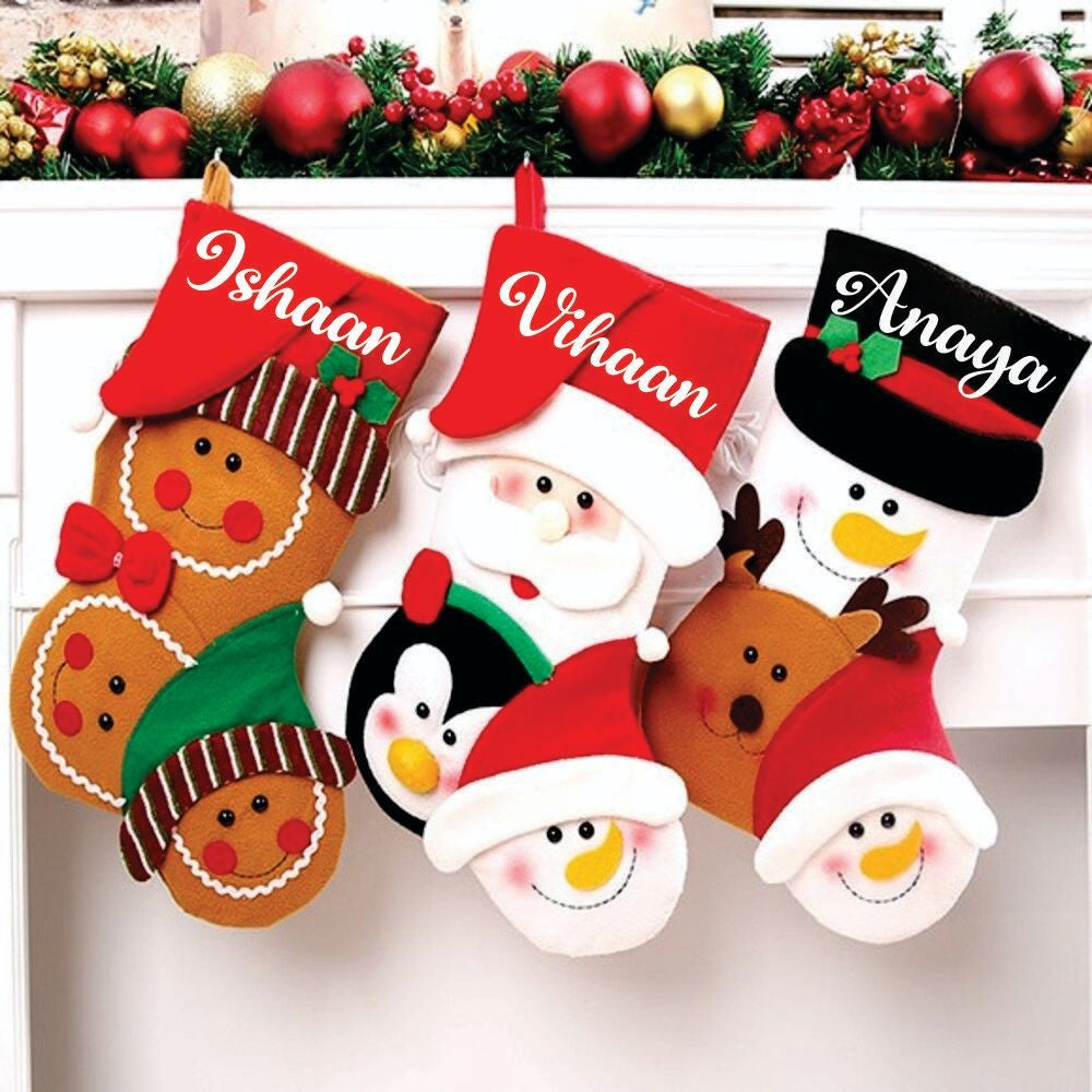 Happy Family Stockings- Santa (Red Cap)