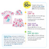 2pcs Pink Tide Mermaid Swim Set with Cap