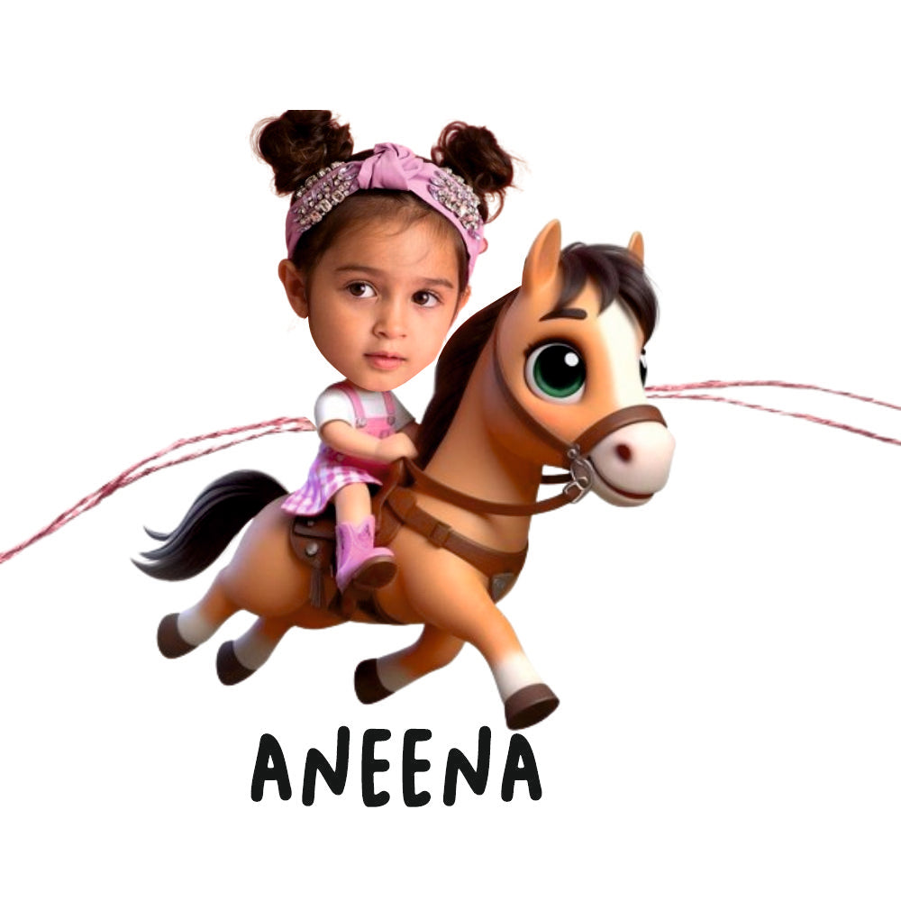 Personalised Caricature Rakhi - Riding High