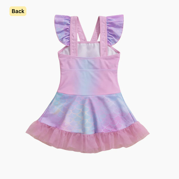 Pastel Shell Swim Dress
