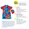 2 pcs Happy Splash Monsters Swim Suit with Cap
