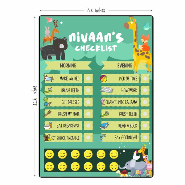 Daily Reward Chart Personalised  – Wild adventures