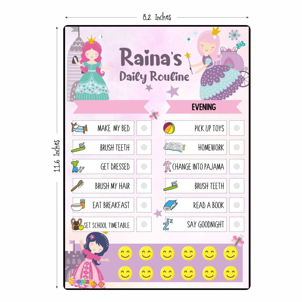 Daily Reward Chart Personalised  – Princess Palace