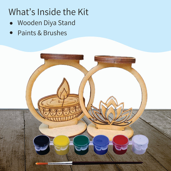 Festive Glow DIY diya stand painting kit-  – Craft Your Own Festival Magic!