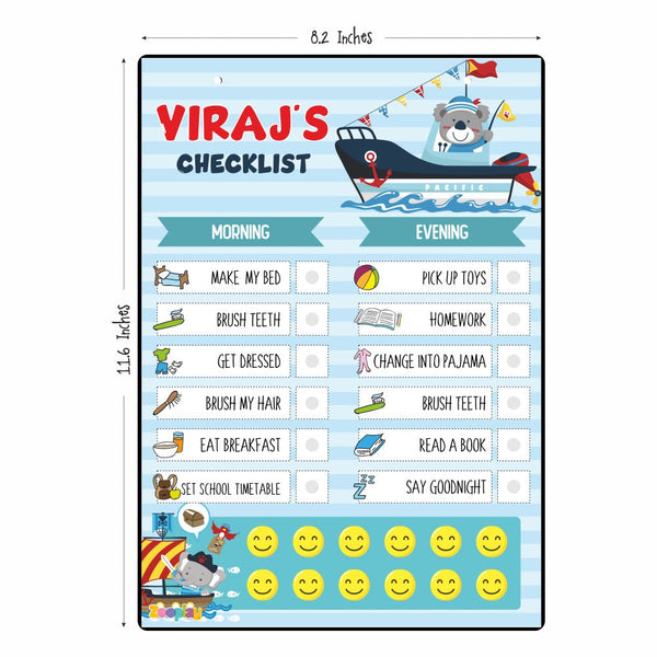 Daily Reward Chart Personalised  –  Sailor