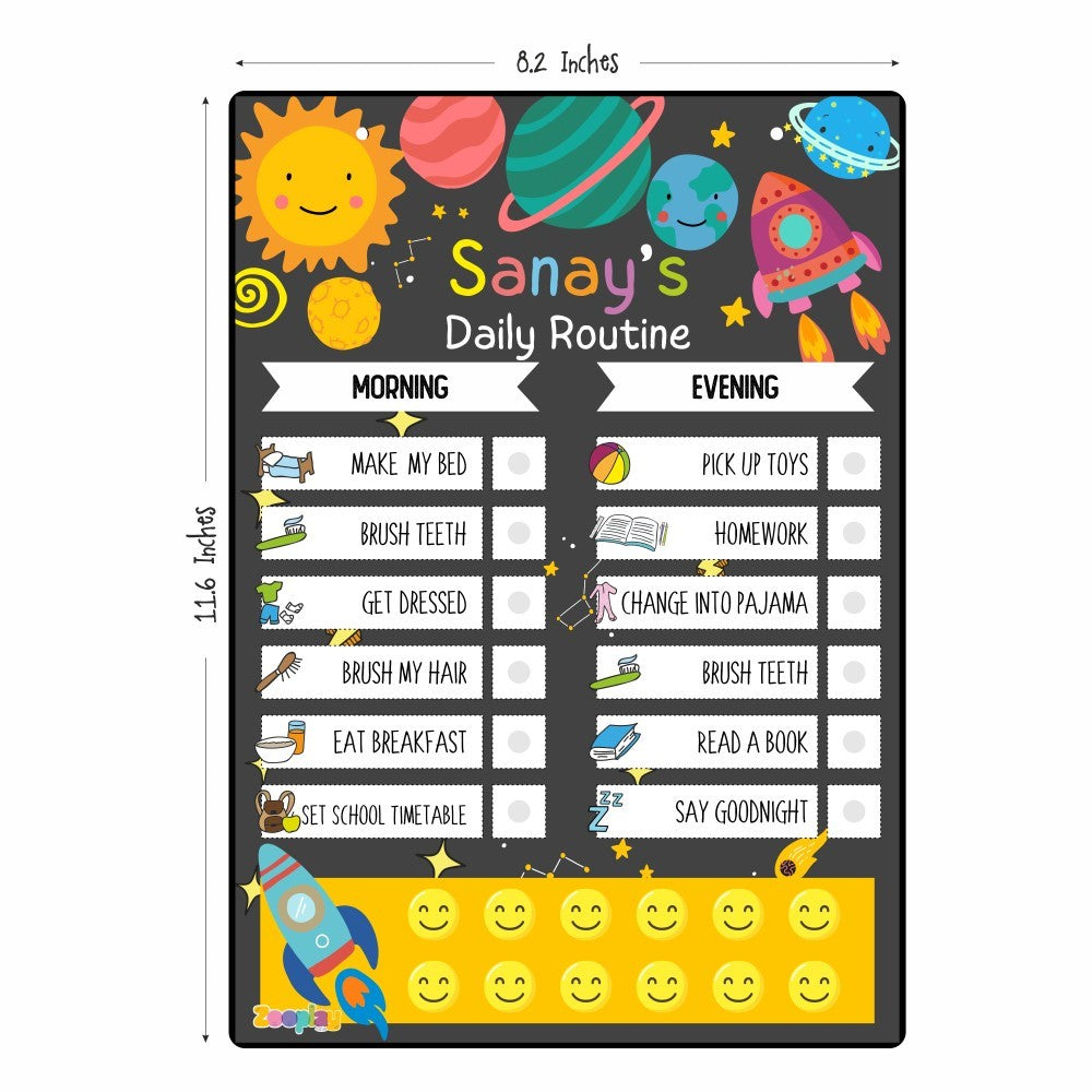 Daily Reward Chart Personalised  –  Mission Space