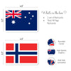 Flag 1 and flag 2 combo flashcards