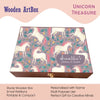 Personalised Wooden Artbox - Unicorn Treasure