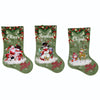 Snowman & Friends Velveteen Stockings - Set Of 3