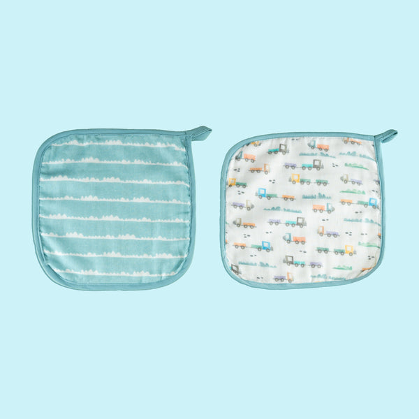 Traffic Jam Organic Wash/Burp Cloth -2 Pcs