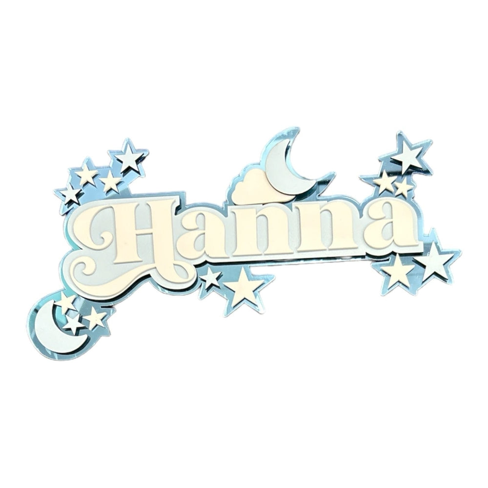 3 Layer Name Plaque- Moon Magic