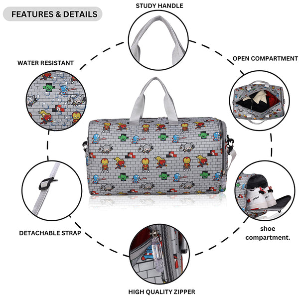 Superhero Personalized Kids Duffel Bag