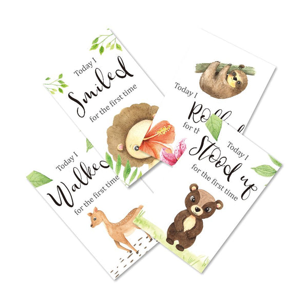 Jungle Safari theme Baby milestone cards