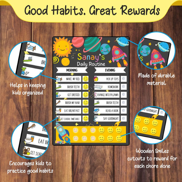 Daily Reward Chart Personalised  –  Mission Space