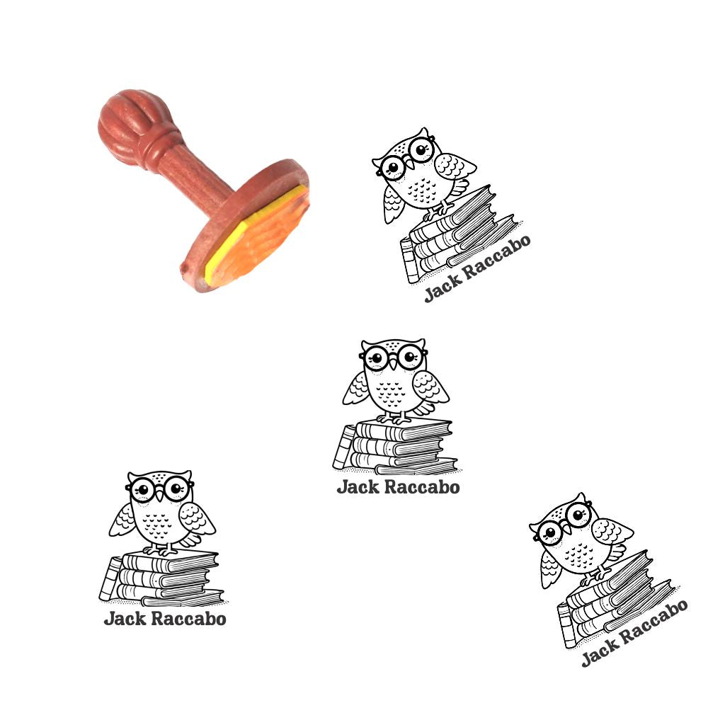 Book stamp - Reading Owl