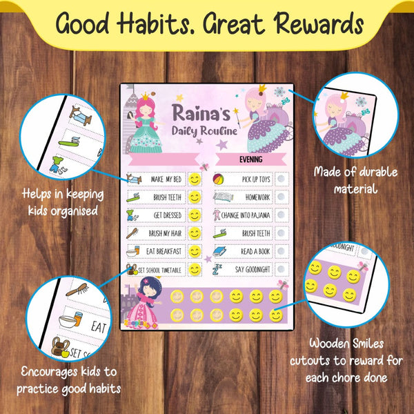 Daily Reward Chart Personalised  – Princess Palace