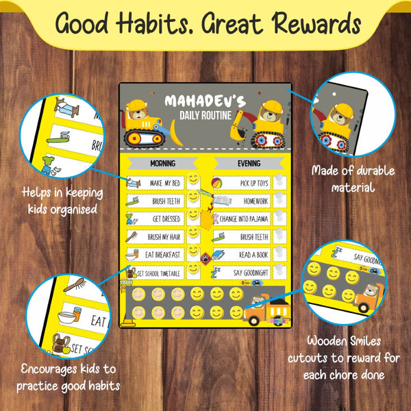 Daily Reward Chart Personalised  –  Builder Zone