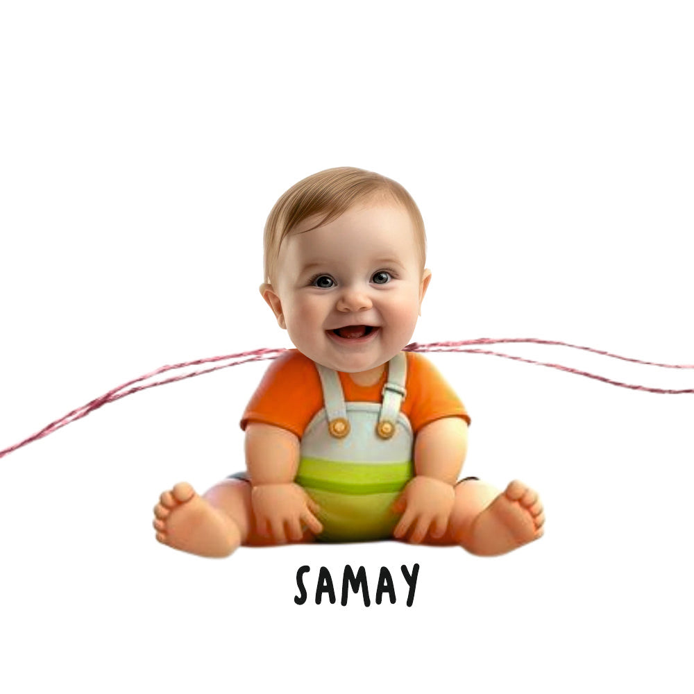 Personalised Caricature Rakhi - Baby Steps, Big Love