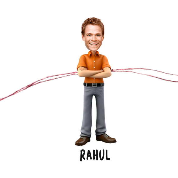 Personalised Caricature Rakhi - Super Bhaiya