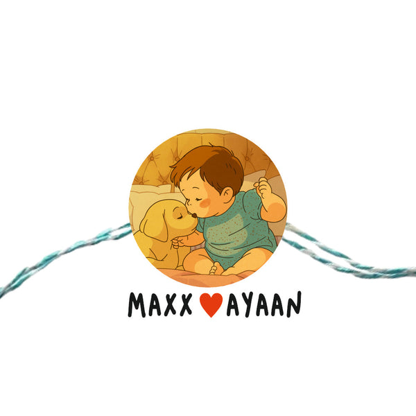 Personalised Ghibli Style Rakhi - Pawtner in Crime
