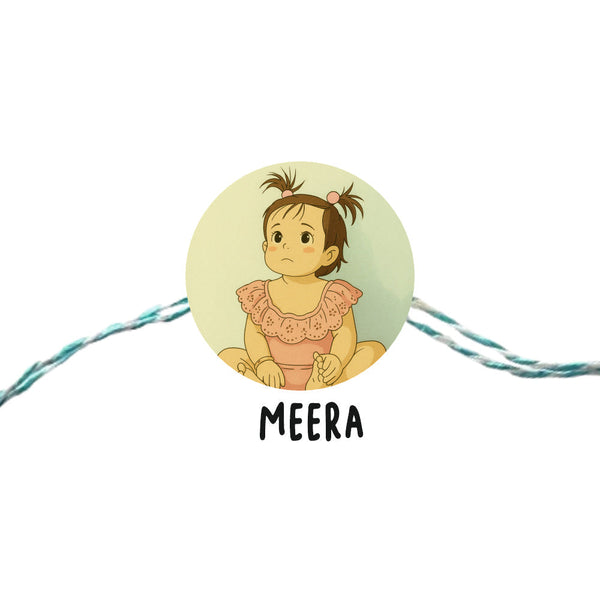 Personalised Ghibli style Rakhi - Lil Miss Love