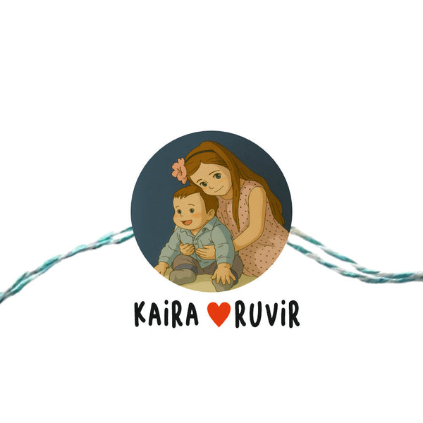 Personalised Ghibli style Rakhi - Sisterly Shield