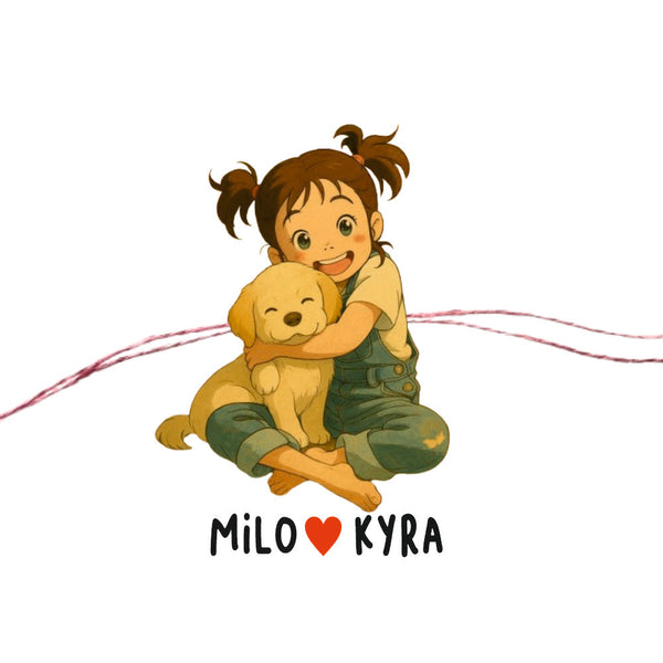 Personalised Ghibli style Rakhi - Paws & Pigtails