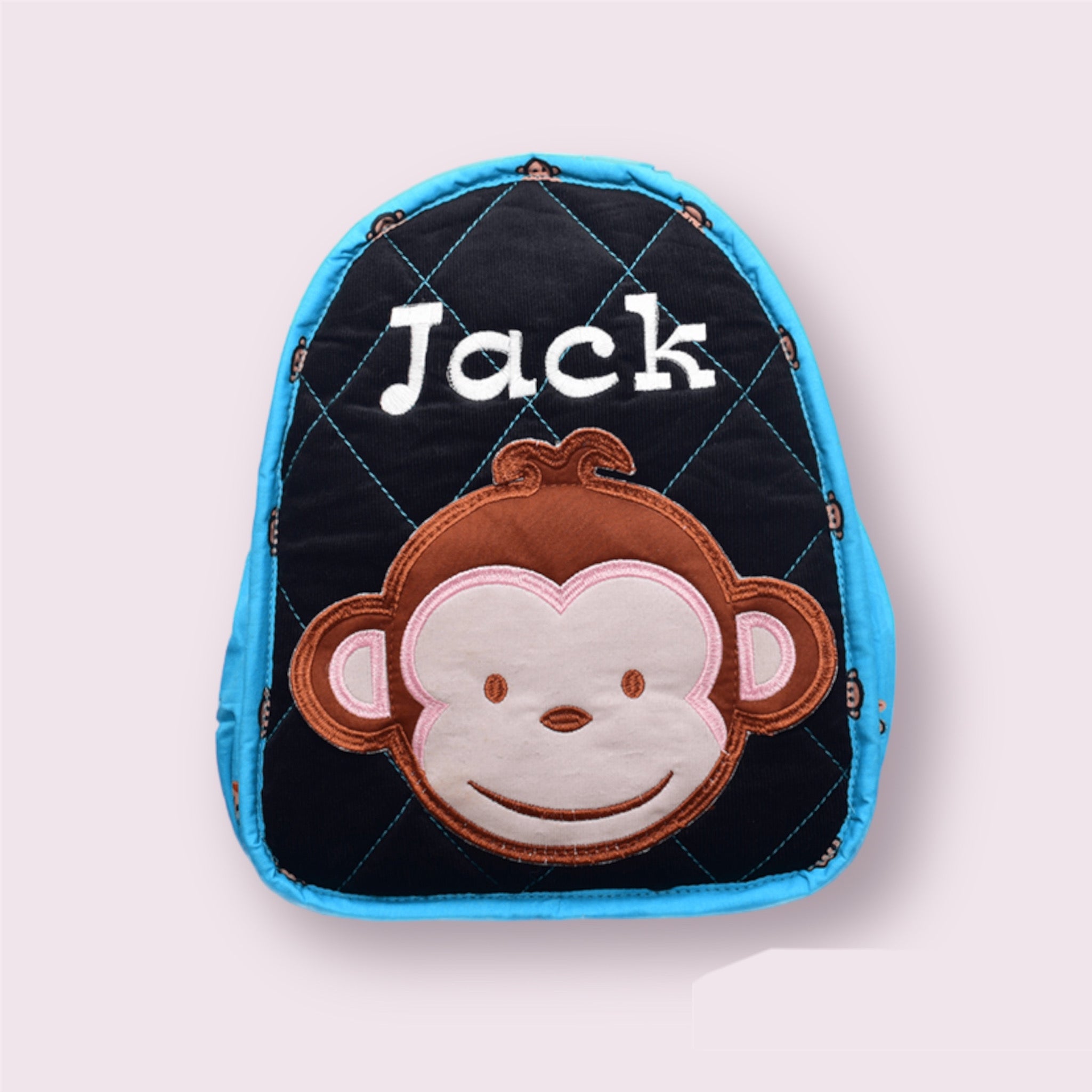 Customized Quilted Toddler Backpack-Monkey Return Gift For Kids