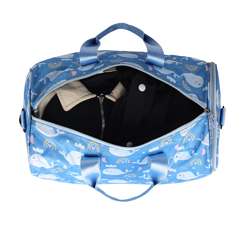 Whale Personalized Kids Duffel Bag