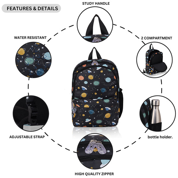 Customized Space Printed Kids Backpack